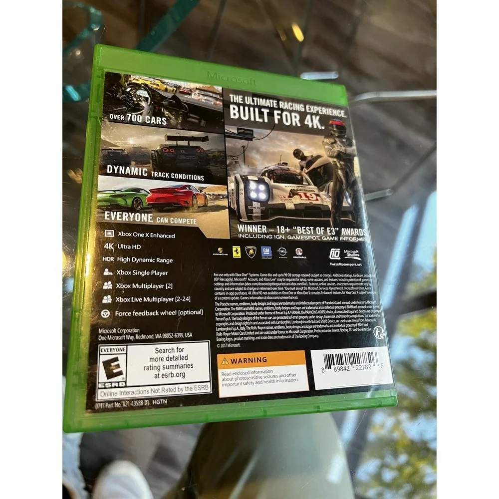 Forza 7 Motorsport - Microsoft Xbox One (Missing Manual) Racing Game 4K Tested.